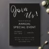 il_fullxfull.6694333774_de3k.jpg Elegant Black Event Invitation Template: Minimalist Corporate Design (Digital Download)
