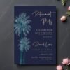 Elegant Tropical Retirement Party Invitation, Gold Palm (DIY Template)