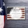 Vintage Military Retirement Invitation: Distressed American Flag (DIY Template)