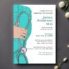 il_fullxfull.6762649297_jgcp.jpg Doctor Celebration Card | Doctor’s Journey Invitation Announcement | Medical Graduate Party Invite | Scrubs & Stethoscope Template