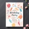 il_fullxfull.7058515477_fkn5.jpg Whimsical Birthday Party Invitation Template – Pastel Balloon & Feather Design – Printable Kids Invite