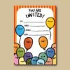 il_fullxfull.7211583798_9x7d.jpg Funny Balloons Birthday Invitation Card | Editable Party Template (Printable)
