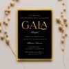 Golden Gala Invitation,Luxury Black & Gold Invite,Elegant Business Event Template,Opulent Gala Night Prestige Evite Card