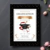 il_fullxfull.8109660001_oprv.jpg Graduation Ceremony Invitation, Black Gold Cap Diploma Star Card, Printable Editable Invite